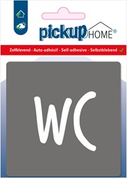 Deurbordje Pickup HOME 90x90mm acryl WC grijs