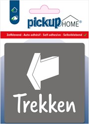 Deurbordje Pickup HOME 90x90mm acryl Trekken grijs