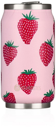 Thermosbeker Les Artistes Paris 280ml Strawberry met geïntegreerd rietje