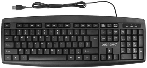 Toetsenbord Quantore Qwerty grijs met zwarte toetsen