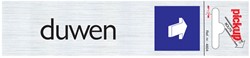 Deurbordje Pickup 165x44mm zelfklevend tekst en pictogram duwen horizontaal