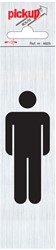 Deurbordje Pickup 165x44mm zelfklevend pictogram man
