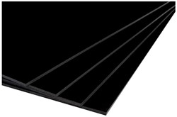 Foamboard Office 50x70cm 5mm 2-zijdig zwart | afname per 10 stuks