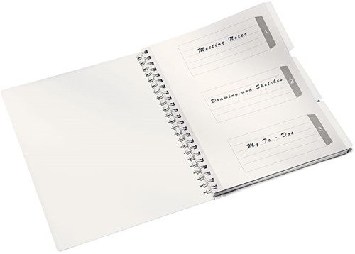 Notitieboek Leitz WOW Get Organised A4 lijn spiraal 80 vel omslag groen (kleur 2019)-2