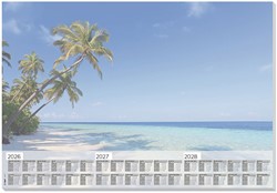 Bureau onderlegblok 2026-2027-2028 Sigel Beach 59,5X41cm 30 vel 3-jaars