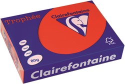 Printpapier Trophée A4 80 grams koraalrood 500 vel