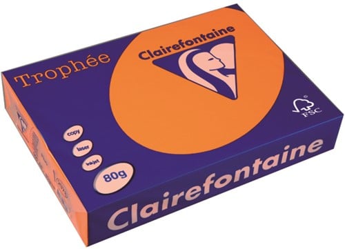 Printpapier Trophée A4 80 grams fluo oranje 500 vel