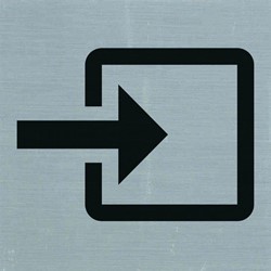 Deurbordje Pickup PICTO 80x80mm zelfklevend pictogram ingang