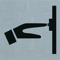 Deurbordje Pickup PICTO 80x80mm zelfklevend pictogram bellen