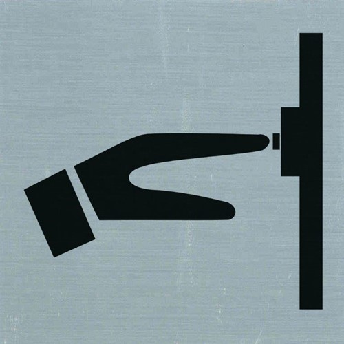 Deurbordje Pickup PICTO 80x80mm zelfklevend pictogram bellen