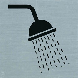Deurbordje Pickup PICTO 80x80mm zelfklevend pictogram douche