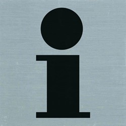 Deurbordje Pickup PICTO 80x80mm zelfklevend pictogram i (informatie)