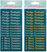 Kerst stickers Feestdagen assorti goud of zilver-2