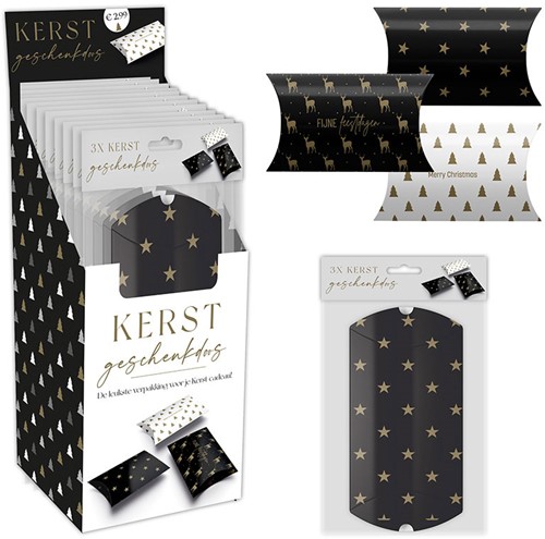 Gondeldoos Kerst 22x14 cm 3 stuks