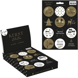 Kerst stickers A5 vel met 36 etiketten