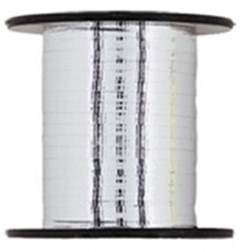Cadeaulint 10mmx250meter metallic zilver kleur 04