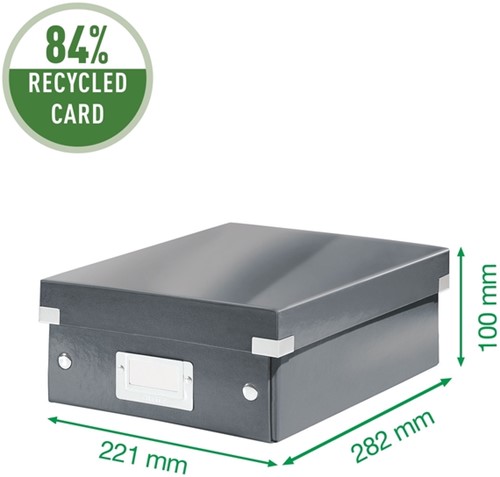 Sorteerbox Leitz WOW Click & Store 220x100x282mm zwart-3