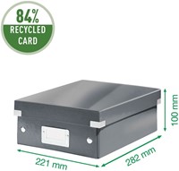 Sorteerbox Leitz WOW Click & Store 220x100x282mm zwart-1