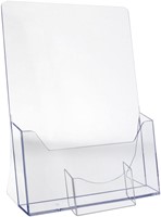 Folderhouder Europel A4 wandmodel met visitekaartbakje glashelder kunststof-2