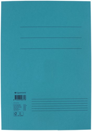 Dossiermap 3-kleps Quantore folio blauw | afname per 10 stuks