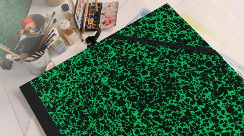 Tekenmap Canson studio 32x45cm 2 elastieken groen-3