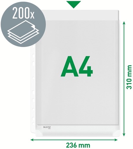 Showtassen Leitz A4 11-gaats 0,17mm generfd met expansievouw 10 stuks-2