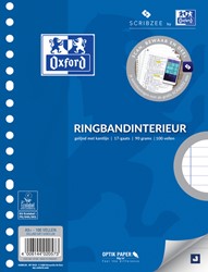 Ringbandpapier Oxford A5 17-rings 100 vel lijn