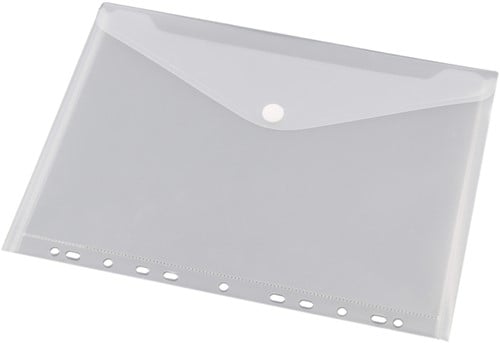 Enveloptas Europel A4 staand ringbandpocket wit | afname per 10 stuks