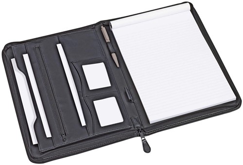 Schrijfmap Rillstab Excellent de Luxe A4 25x36cm lederlook zwart-2