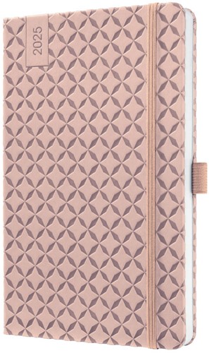 Agenda 2025 Sigel Jolie Flair 7 dagen per 2 pagina's A5 omslag hardcover 'Pearl Rose' SI-J5131