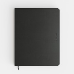 Notitieboek de KEMPEN large 171X220mm zachte kaft Ashblack - 192blz 90 grams chamois gelijnd papier