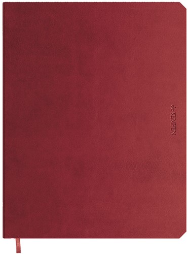 Notitieboek de KEMPEN large 171X220mm zachte kaft Amarone - 192blz 90 grams chamois gelijnd papier