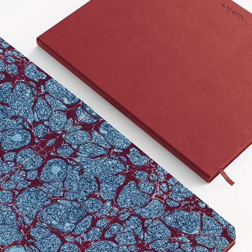 Notitieboek de KEMPEN large 171X220mm zachte kaft Amarone - 192blz 90 grams chamois gelijnd papier-3