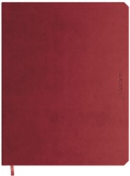 Notitieboek de KEMPEN CE 17X22cm zachte kaft Amarone - 192blz 90 grams chamois gelijnd papier