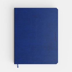 Notitieboek de KEMPEN large 171X220mm zachte kaft Blue Note - 192blz 90 grams chamois gelijnd papier