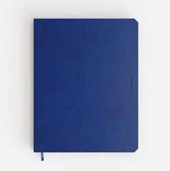 Notitieboek de KEMPEN CE 17X22cm zachte kaft Blue Note - 192blz 90 grams chamois gelijnd papier