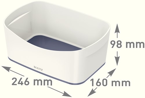 Opbergtray Leitz MyBox 246x98x160mm wit/grijs 394597-2