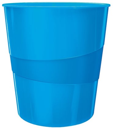 Papierbak Leitz WOW kunststof 15 liter blauw