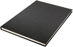 Dummybook Kangaro A4 140 grams 80 vel blanco hard linnen cover zwart
