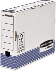Archiefdoos Fellowes Bankers Box standaard 80x315x260mm blauw-wit | afname per 10 stuks