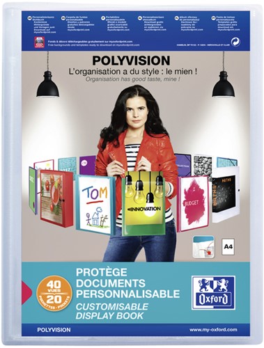 Showalbum Elba Polyvision A4 20-tassen transparant