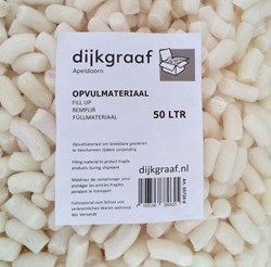Opvulchips cremekleurig 50 liter biologisch afbreekbaar volgens EN13432