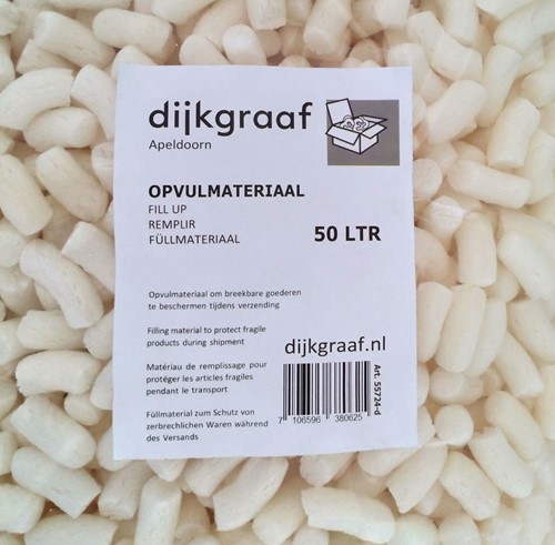 Opvulchips cremekleurig 50 liter biologisch afbreekbaar volgens EN13432