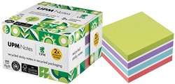 Kubusblok zelfklevend UPM Notes 75x75mm 4 kleuren recycled 450 vel