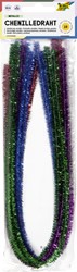 Chenille draad Folia metallic assorti