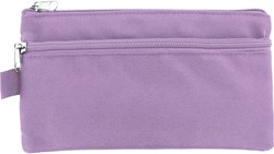 Schooletui Kangaro 210x110mm met 2 ritsen violet pastel