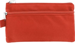 Schooletui Kangaro 210x110mm met 2 ritsen rood