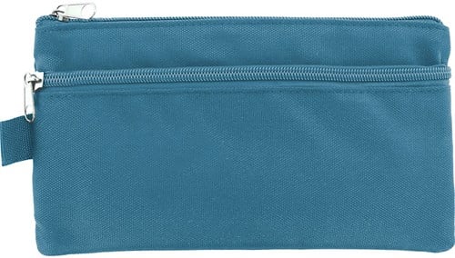 Schooletui Kangaro 210x110mm met 2 ritsen blauw