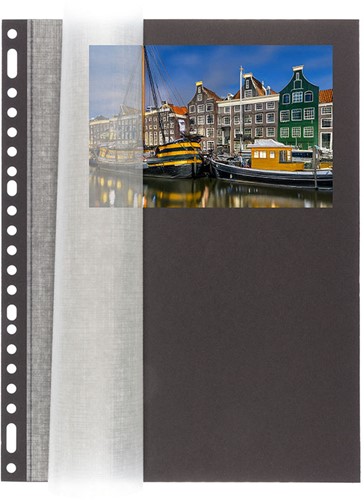 Fotobladen Multo A4 met dekvel 23-rings zwart 20 vel-2