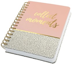 Notitieboek Sigel Jolie A5 spiraal dotted papier omslag Sweet Dots foliedruk